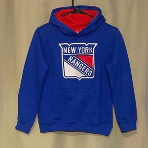 NY Rangers NHL Hockey Reebok Face Off Collection  Hoodie Blur Red White M 10/12